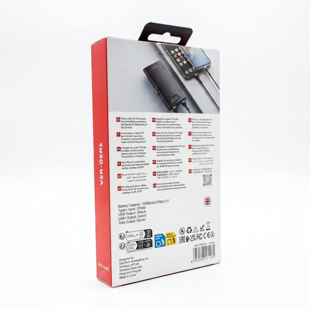 🔋 10000mAh Portable Power Bank – Fast Charging USB Battery Pack  Keywords: