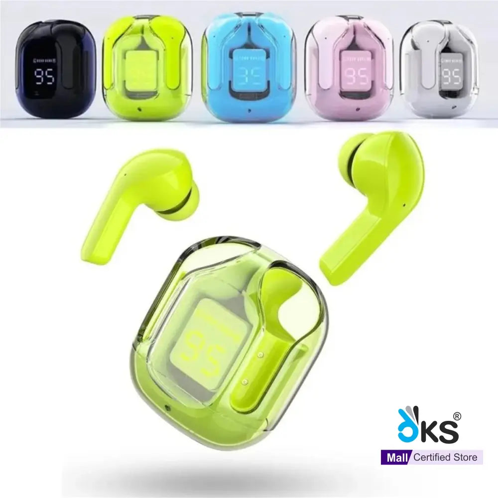 Air 31 Transparent Wireless Earbuds Bluetooth 5.3 with LED Digital Display, Stereo Sound & Touch Control