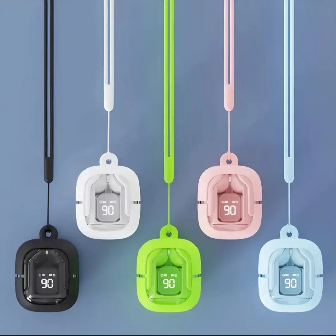 Air 31 Transparent Wireless Earbuds Bluetooth 5.3 with LED Digital Display, Stereo Sound & Touch Control