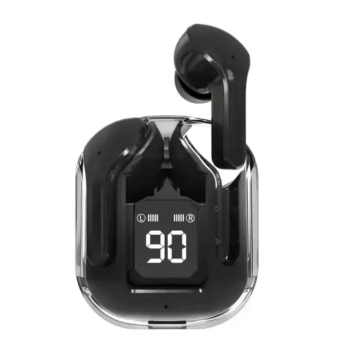 Air 31 Transparent Wireless Earbuds Bluetooth 5.3 with LED Digital Display, Stereo Sound & Touch Control