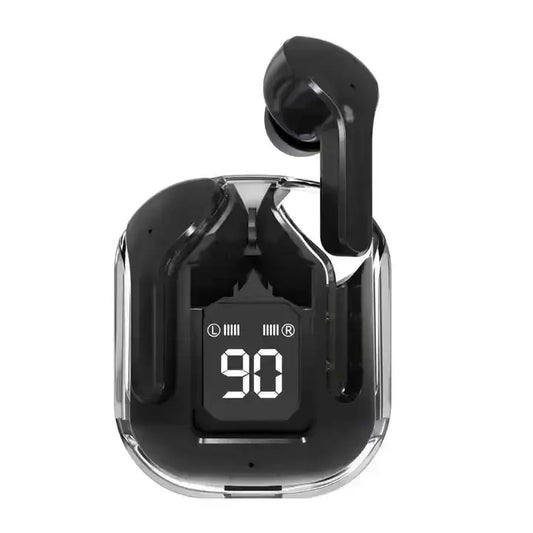 Air 31 Transparent Wireless Earbuds Bluetooth 5.3 with LED Digital Display, Stereo Sound & Touch Control