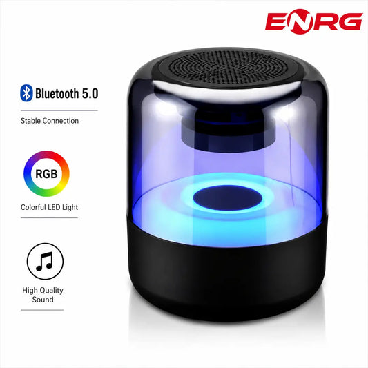 RGB Light Show Bluetooth Speaker | Wireless Portable Mini Speaker with Deep Bass, Built-in Rechargeable Battery & LED Light Effects