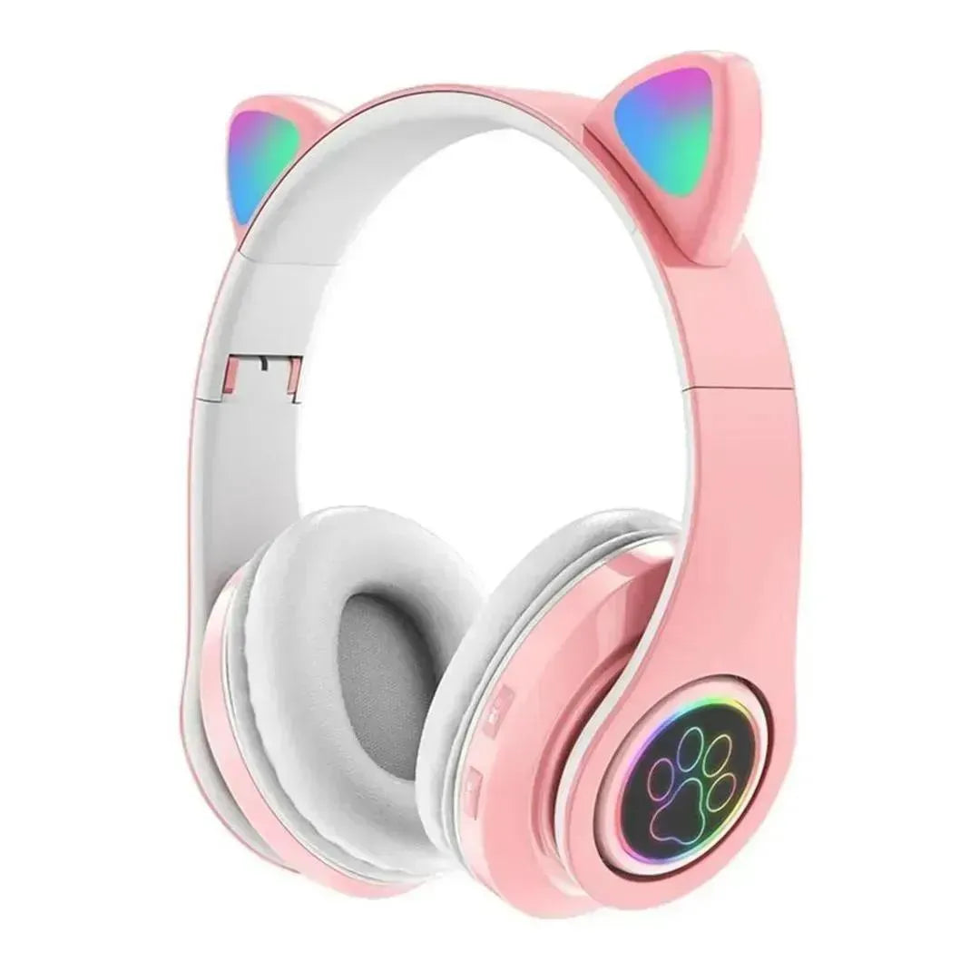 Cat Ear LED Bluetooth Headphones | Multicolor RGB Lights, ABS Design & Wireless Audio