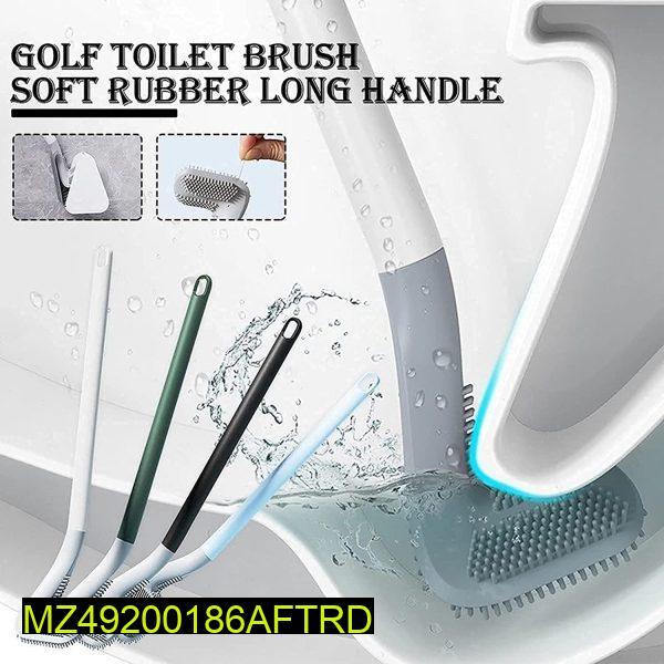 Golf-Headed Toilet Brush | Grey TPR Bathroom Cleaning Brush