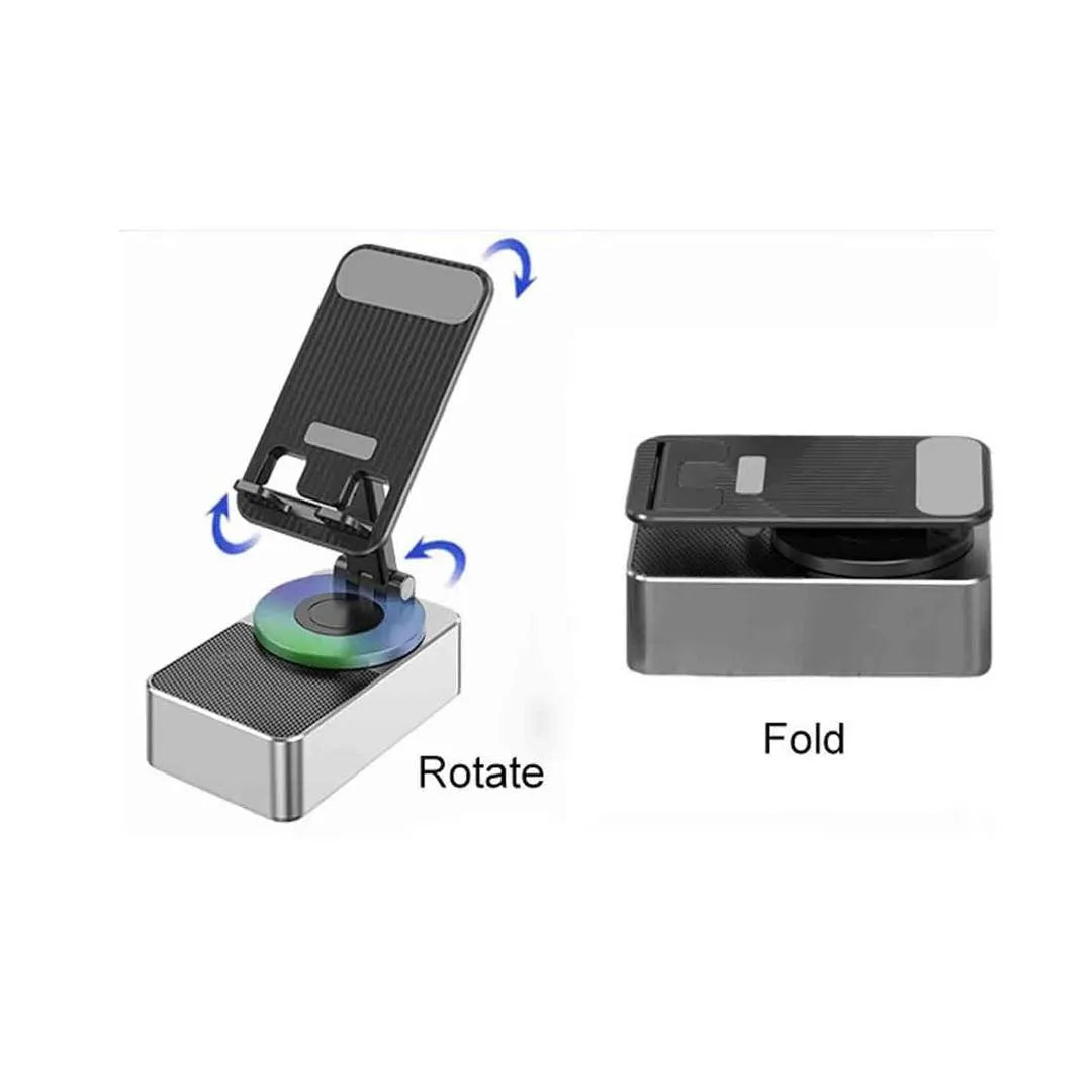 3-in-1 Bluetooth Speaker Phone Stand – Foldable Wireless BT Speaker Holder