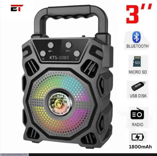 Bluetooth Speaker Black Aluminum Portable Wireless Speaker | Powerful Bass, HD Sound, Compact Party Speaker with Bluetooth Connectivity