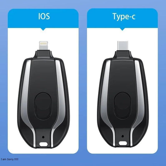 Mini Keychain Power Bank – Portable Mini Charger, Pocket Power Bank, Emergency Battery Backup & Travel Charger