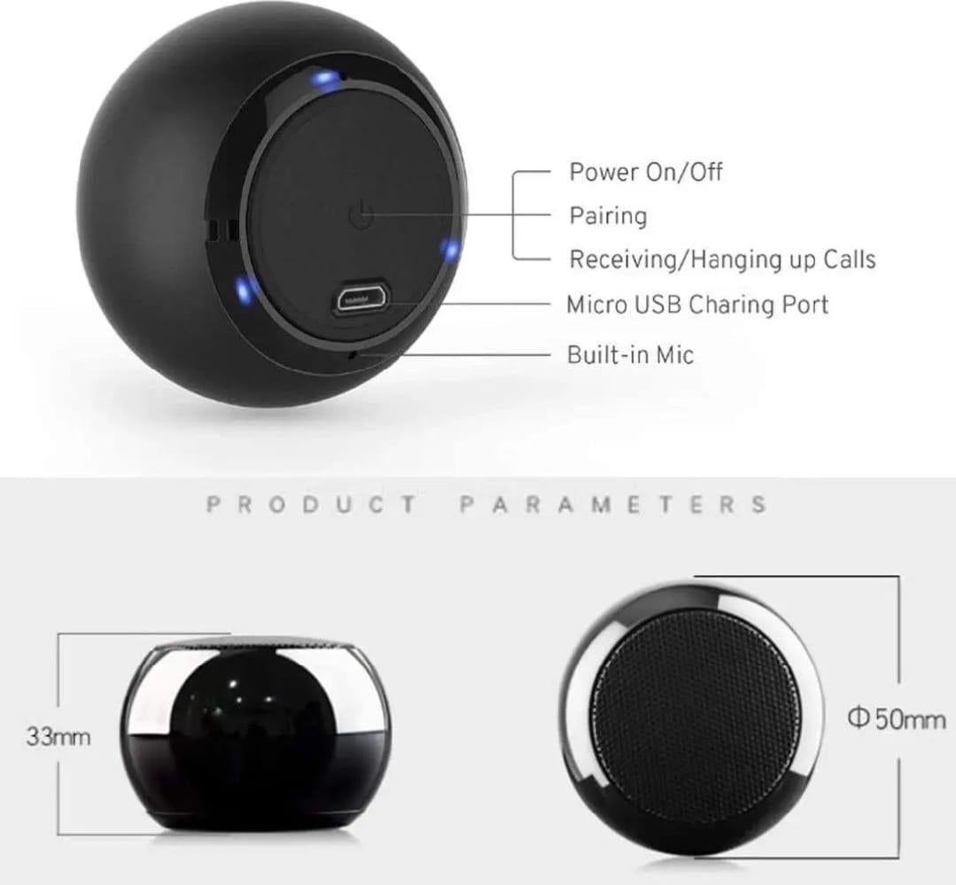 Mini Portable Bluetooth Speaker with Rechargeable Battery – Compact Wireless Speaker