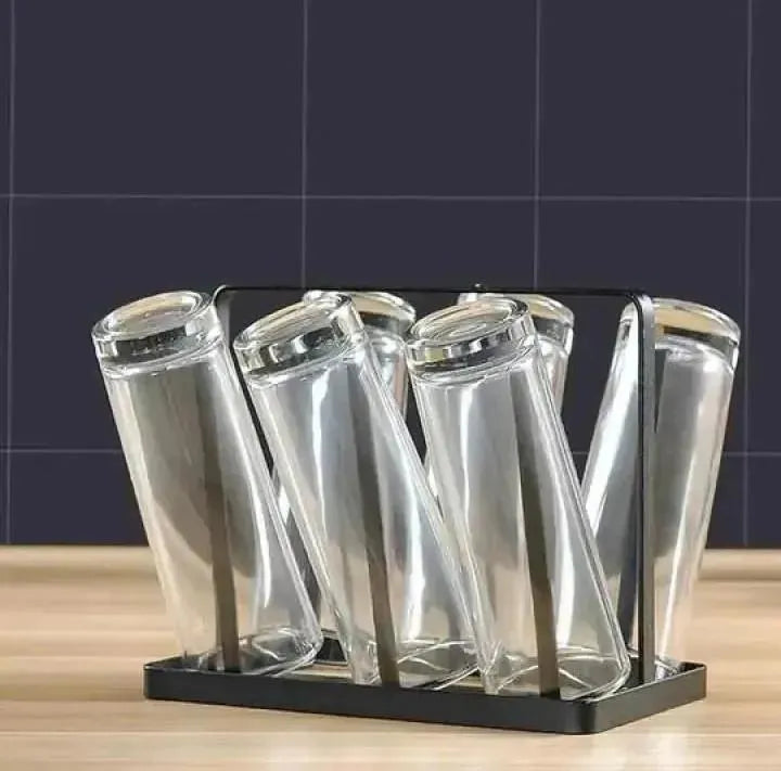 Metal Glass Holder for Home Decor | Modern Tabletop Display