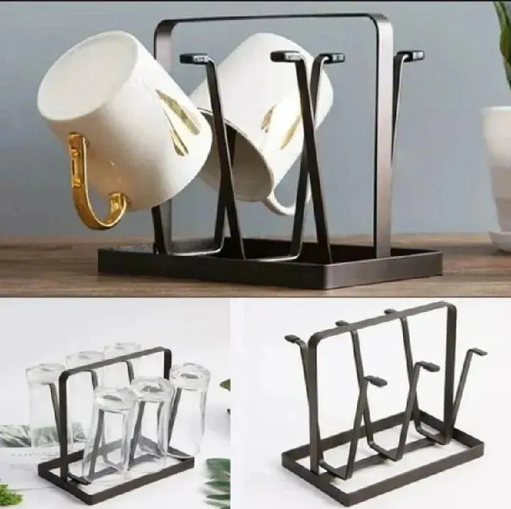 Metal Glass Holder for Home Decor | Modern Tabletop Display