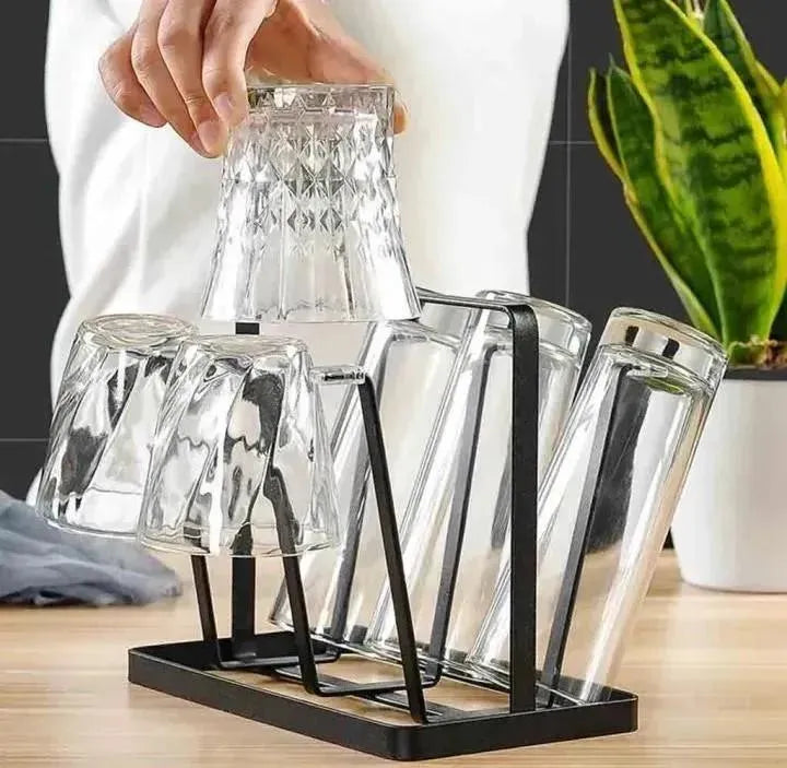 Metal Glass Holder for Home Decor | Modern Tabletop Display