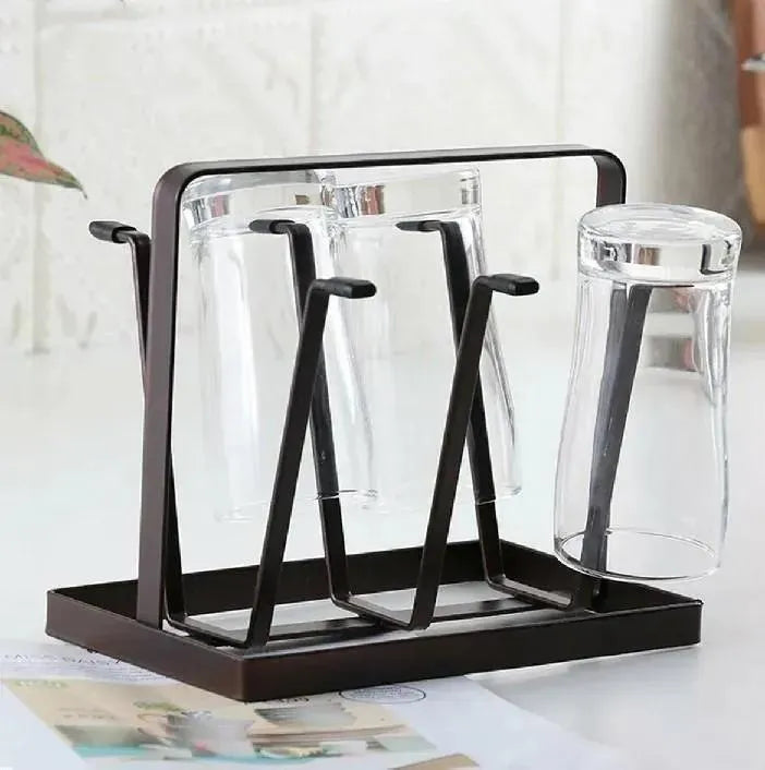 Metal Glass Holder for Home Decor | Modern Tabletop Display