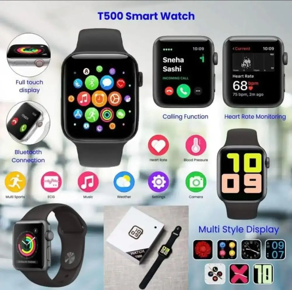 T500 Smart Watch | Bluetooth Calling, Fitness Tracker & Sports Modes