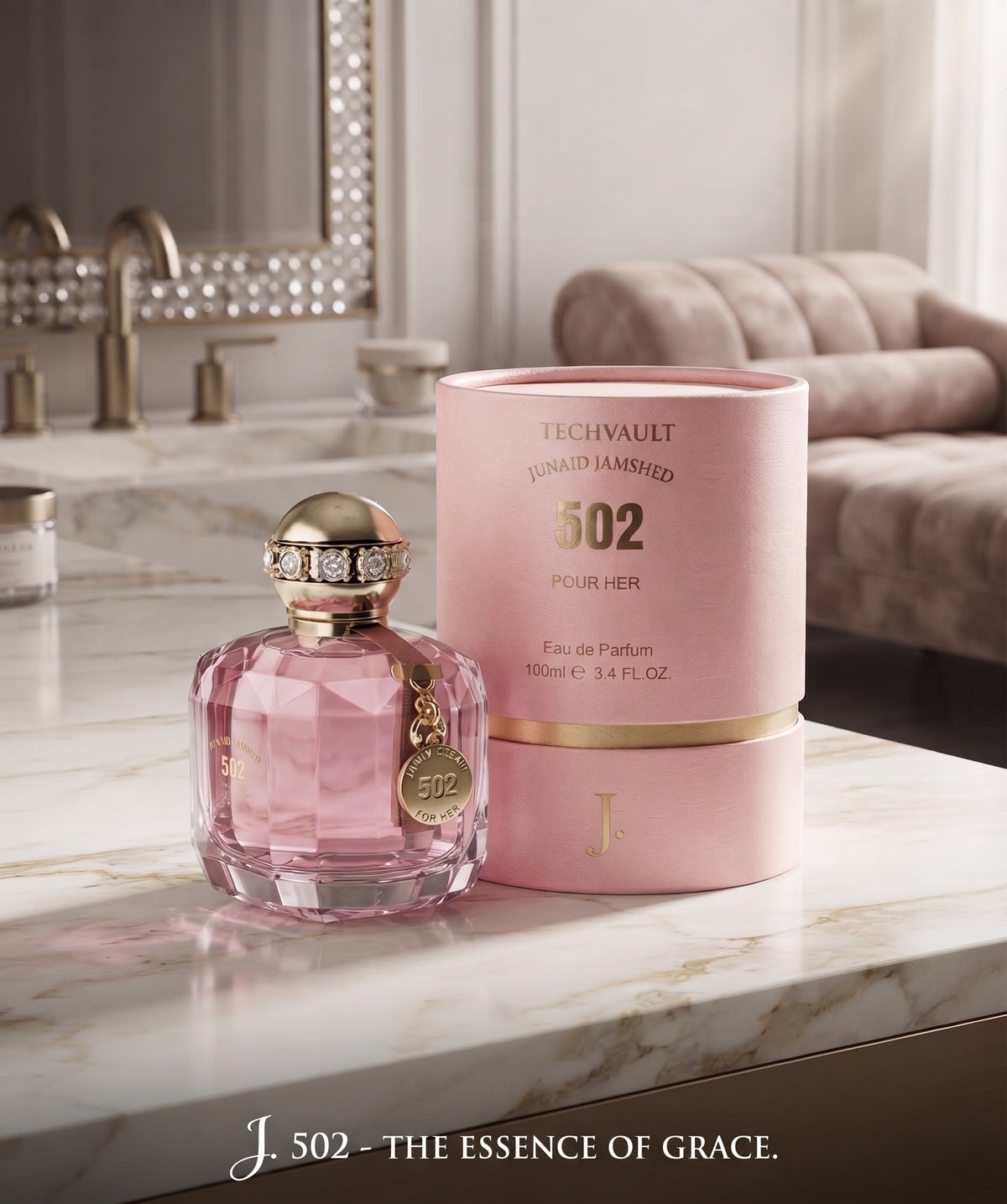 Wasim Akram 502 Floral Perfume 100ml Pink Unisex | Long Lasting Fragrance for Men & Women